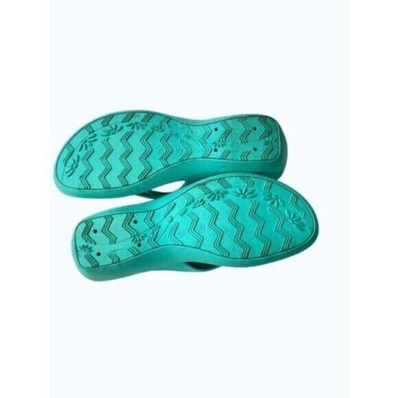Okabashi Maui Aqua flip flops wedge Sandals comfort footwear M/ L 8 - Picture 5 of 6